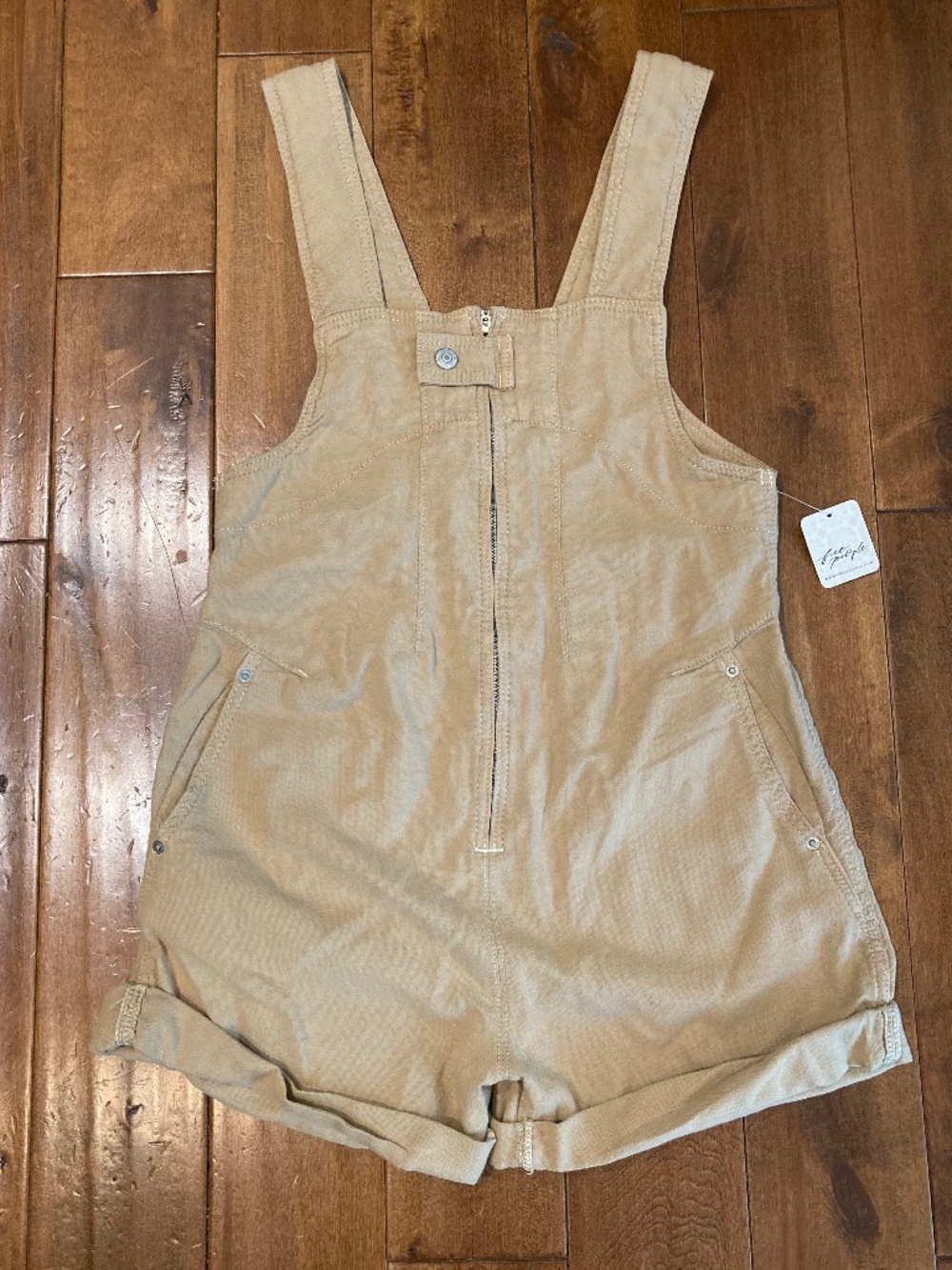 Free People 100% cotton tan romper - Picture 1 of 12